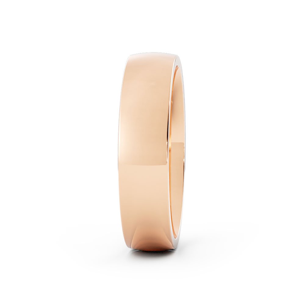 10k Rose Gold 5mm Mid-Weight Domed Comfort Fit Wedding Band