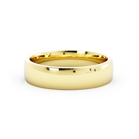 10K Yellow Gold 5mm Lightweight Domed Comfort Fit Wedding Band