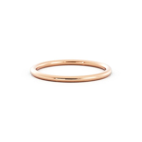 10K Rose Gold 1.5mm Mid-Weight Domed Comfort Fit Wedding Band