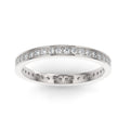 10K White Gold Round Eternity Lab Grown Diamond Wedding Band