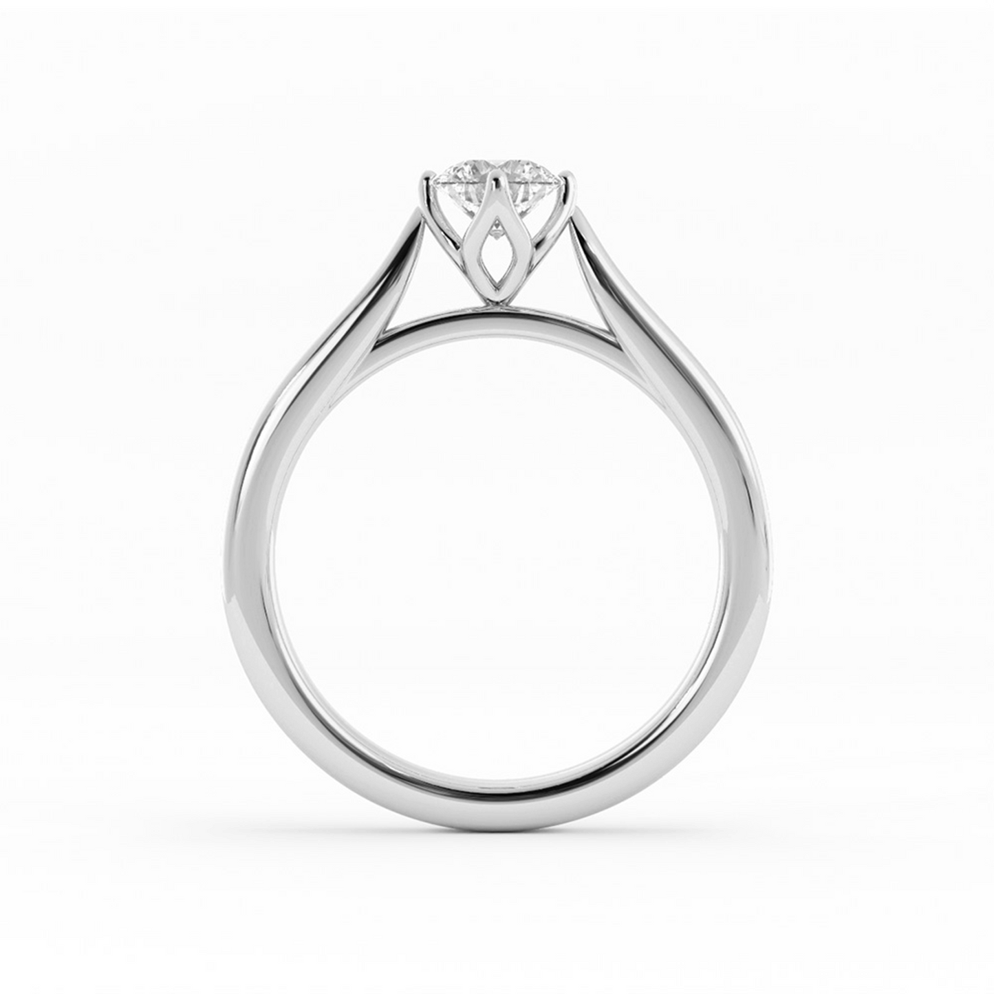 0.5ct Lab Grown Diamond Round Solitaire 10K White Gold Engagement Ring