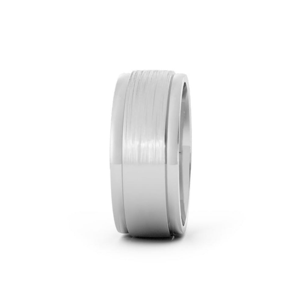 Grey Tungsten 8mm Wedding Band