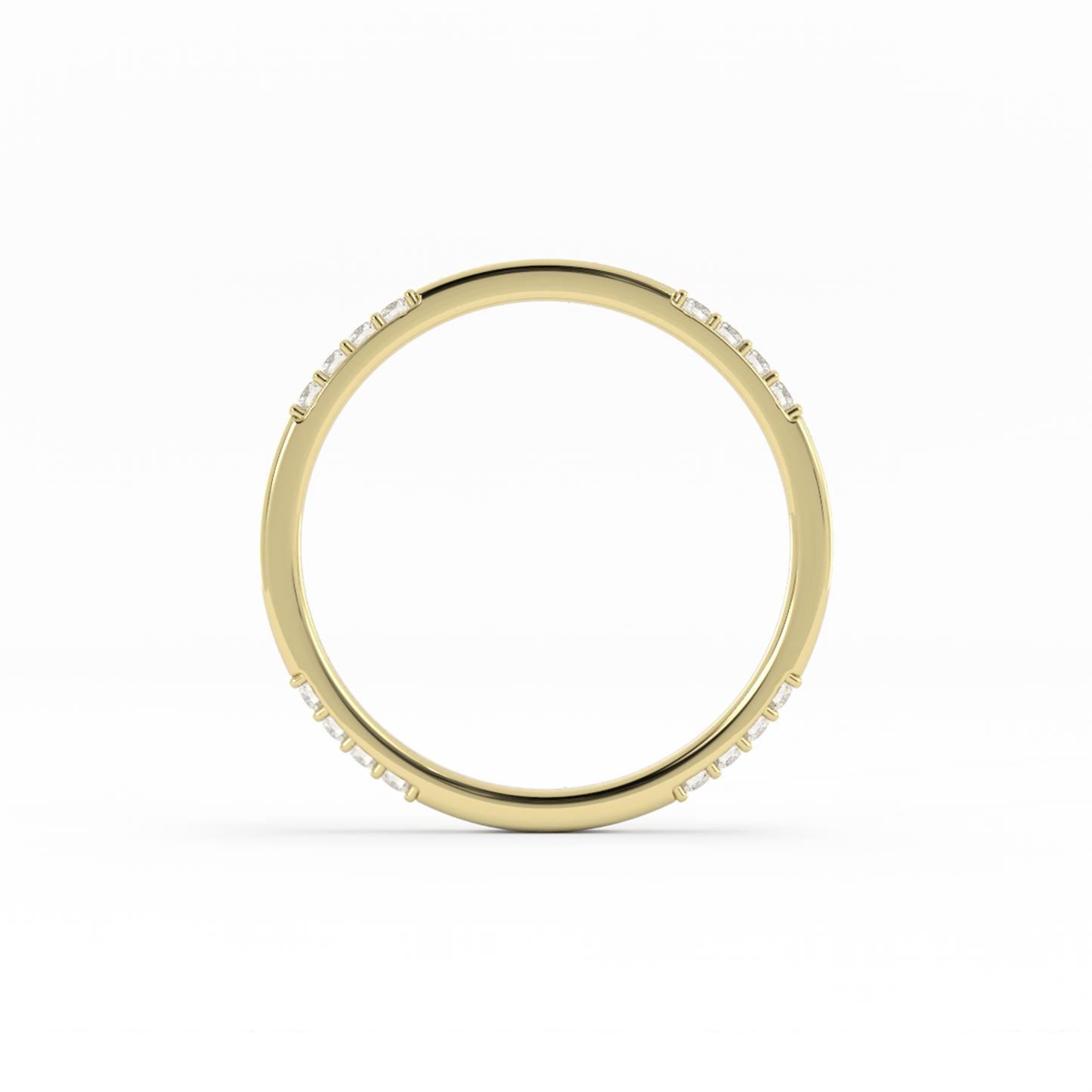 10K Yellow Gold Round 16 Grouped Natural Diamond Wedding Band