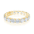 10K Yellow Gold Round Eternity Lab Grown Diamond Wedding Band