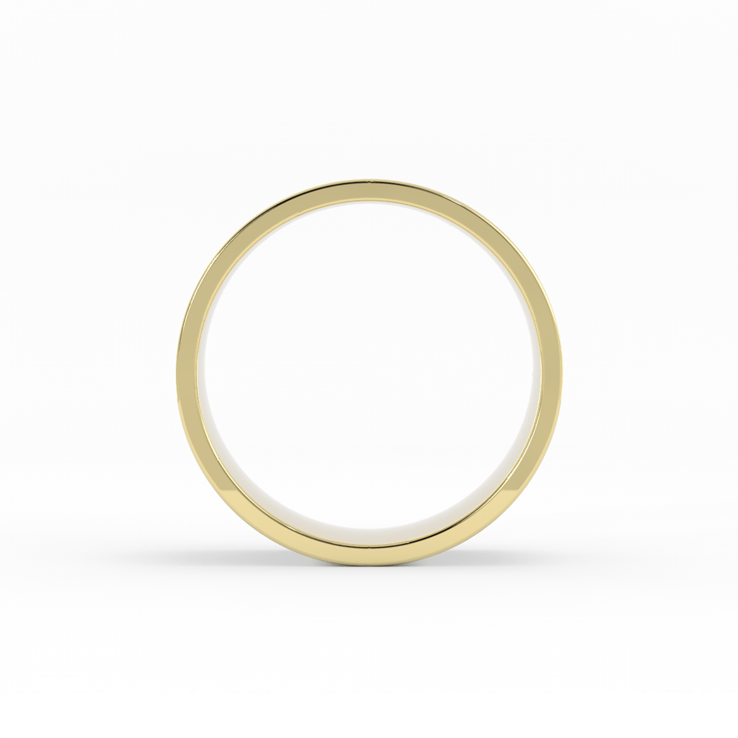 10K Yellow Gold 10mm Flat Comfort Fit Wedding Band
