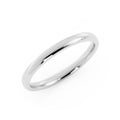 14K White Gold 2mm Mid-Weight Domed Comfort Fit Wedding Band