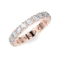 14K Rose Gold Round Eternity Lab Grown Diamond Wedding Band