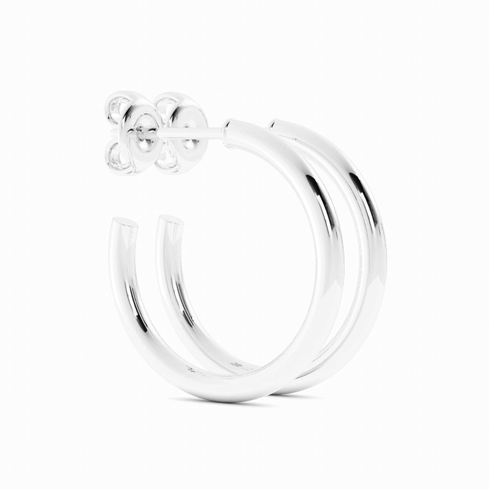 White Gold High Polish 20mm Hoops Earring