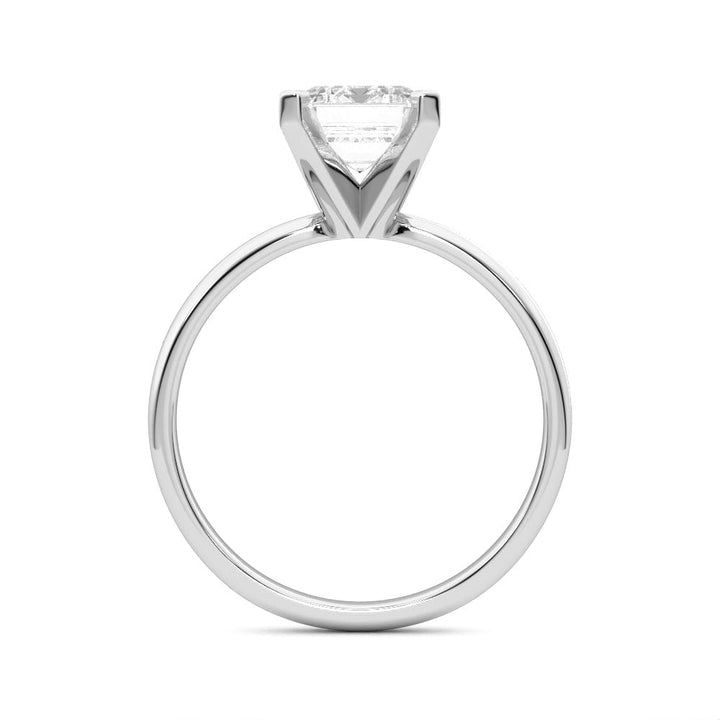 1.67ct Moissanite Emerald Solitaire 14K White Gold Engagement Ring