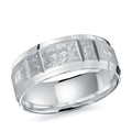 14K White Gold Round Six Lab Grown Diamond Wedding Band