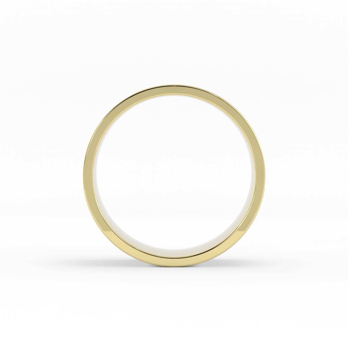18K Yellow Gold 10mm Flat Comfort Fit Wedding Band