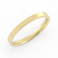 18K Yellow Gold 2mm Flat Comfort Fit Wedding Band