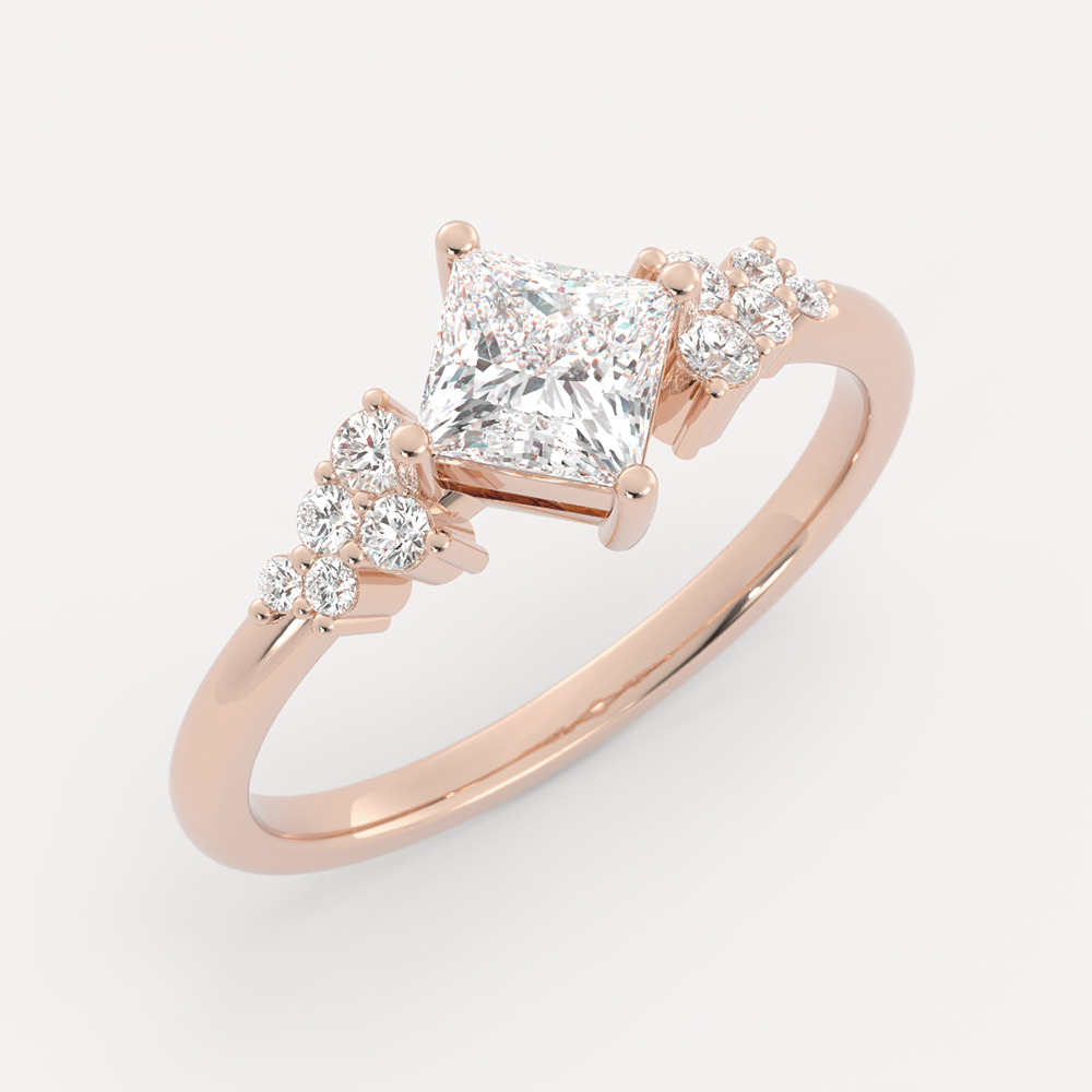 10k Rose Gold Moissanite Custom Engagement Ring
