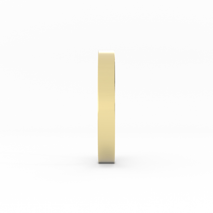 10K Yellow Gold 3mm  Flat Comfort Fit Wedding Band