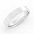 Platinum 4mm Flat Comfort Fit Wedding Band