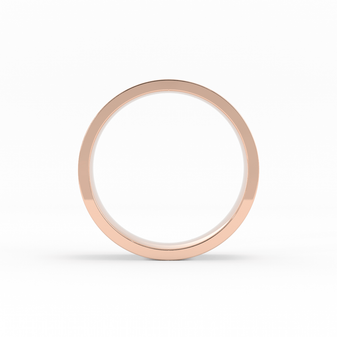 14K Rose Gold 7mm  Flat Comfort Fit Wedding Band
