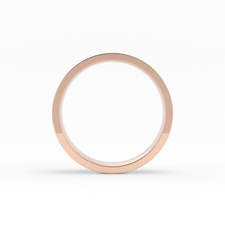 14K Rose Gold 7mm  Flat Comfort Fit Wedding Band