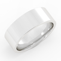 Platinum 7mm Flat Comfort Fit Wedding Band