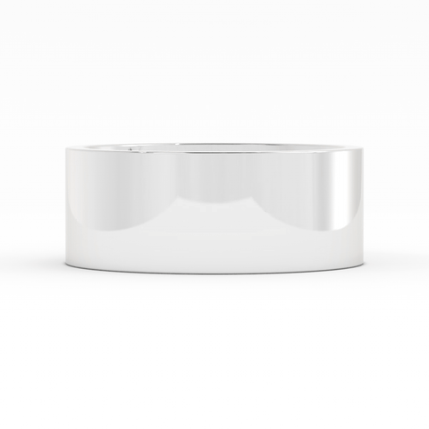 Platinum 8mm Flat Comfort Fit Wedding Band