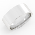 18K White Gold 8mm Flat Comfort Fit Wedding Band