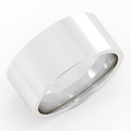 10K White Gold 9mm Flat Comfort Fit Wedding Band