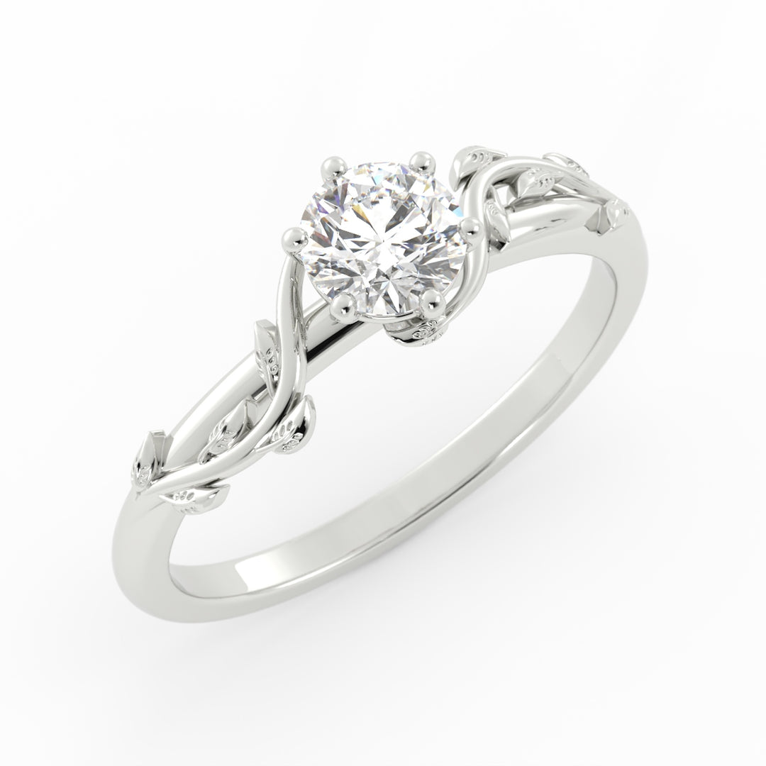 10K White Gold, Lab Diamond Center, Custom Engagement Ring