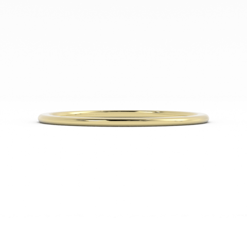 18k Yellow Gold 1mm Mid-Weight Domed Comfort Fit Wedding Band