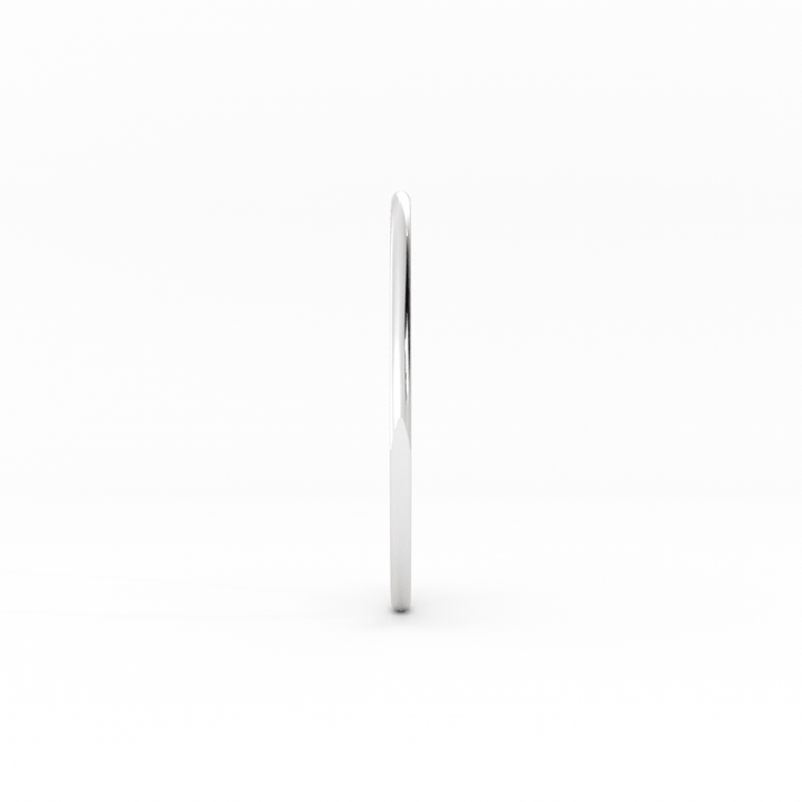 Platinum 1mm Mid-Weight Domed Comfort Fit Wedding Band