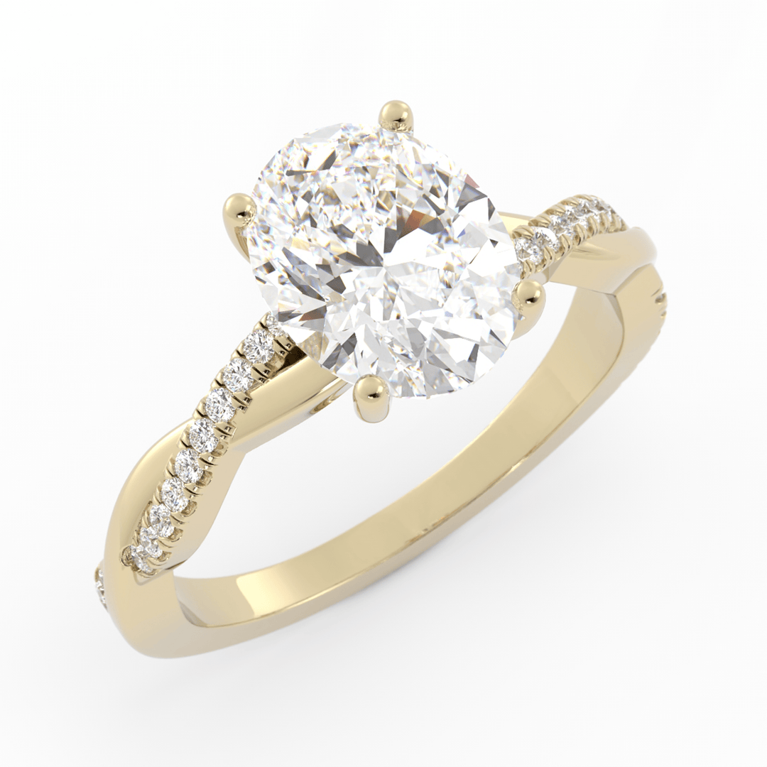 10K Yellow Gold, Moissanite, Custom Engagement Ring