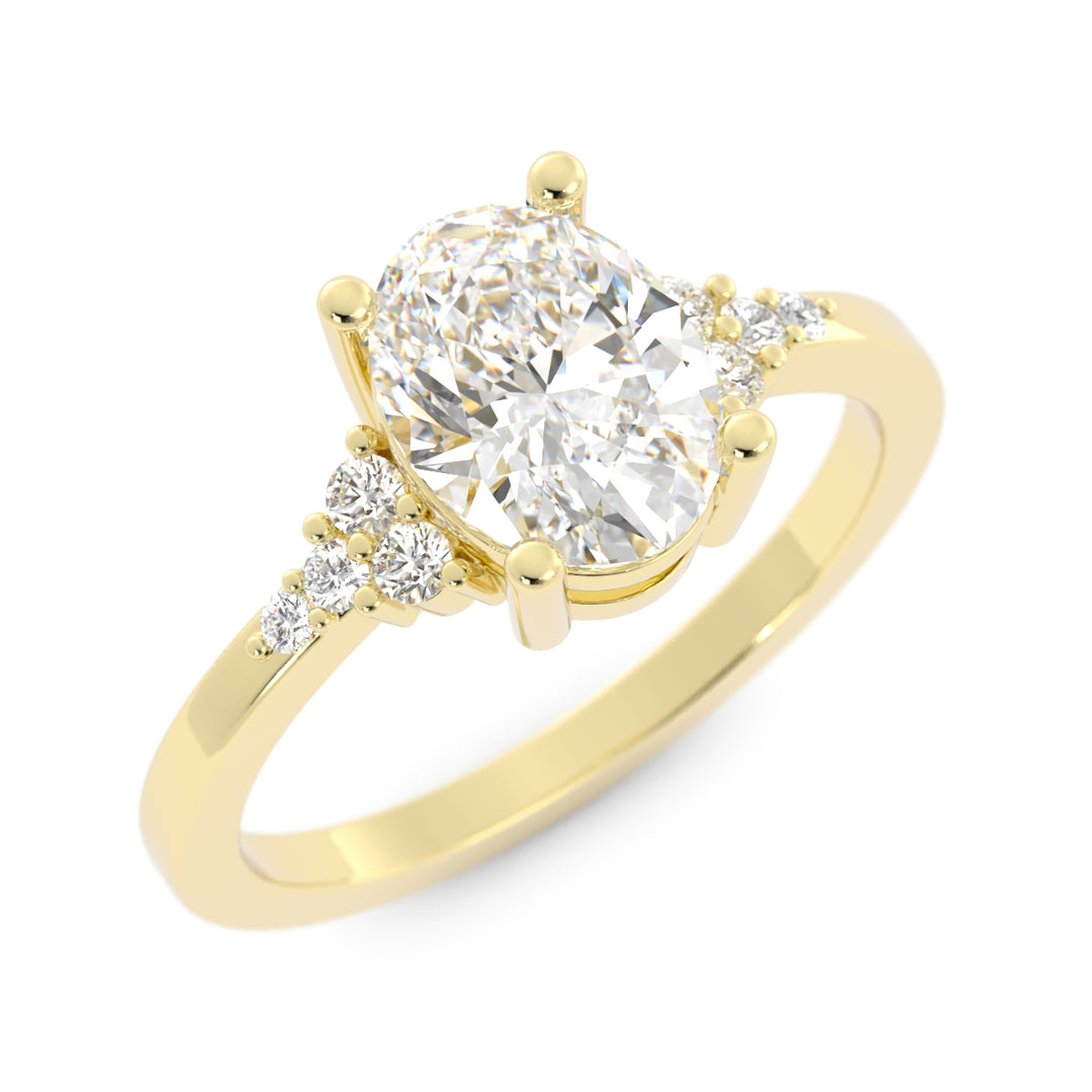 14K Yellow Gold, Lab Grown Diamond, Custom Engagement Ring