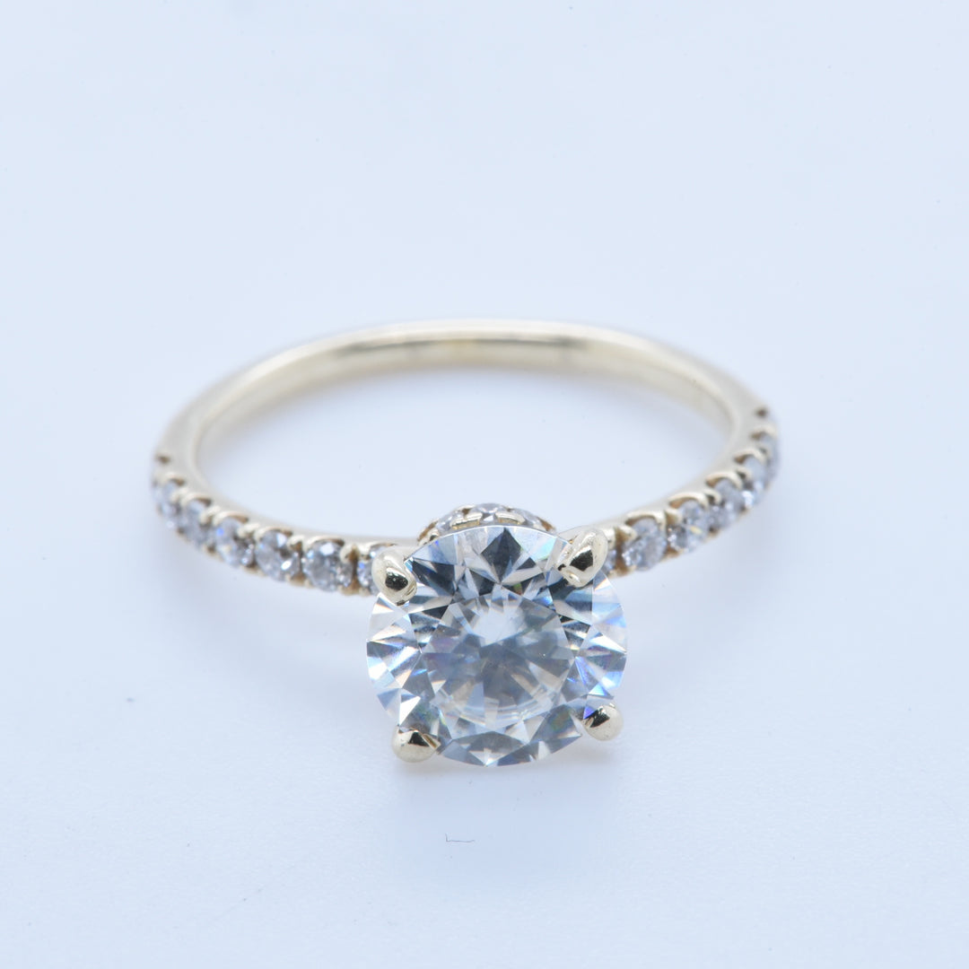 10K Yellow Gold, High Polish, Customer Ring, Repair and Replace Missing Stone
