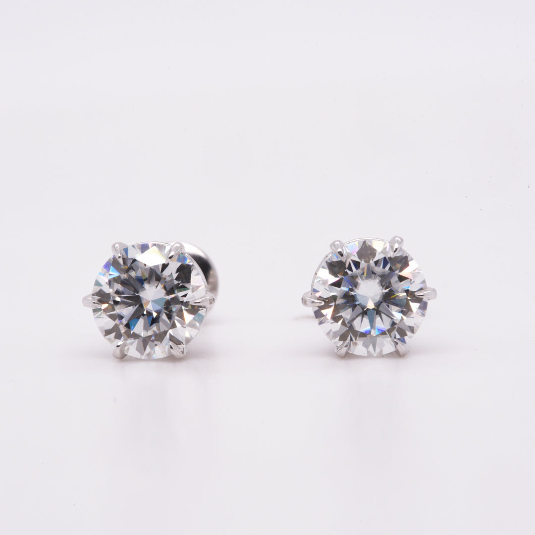 14K WHITE GOLD MOISSANITE CUSTOM EARRINGS