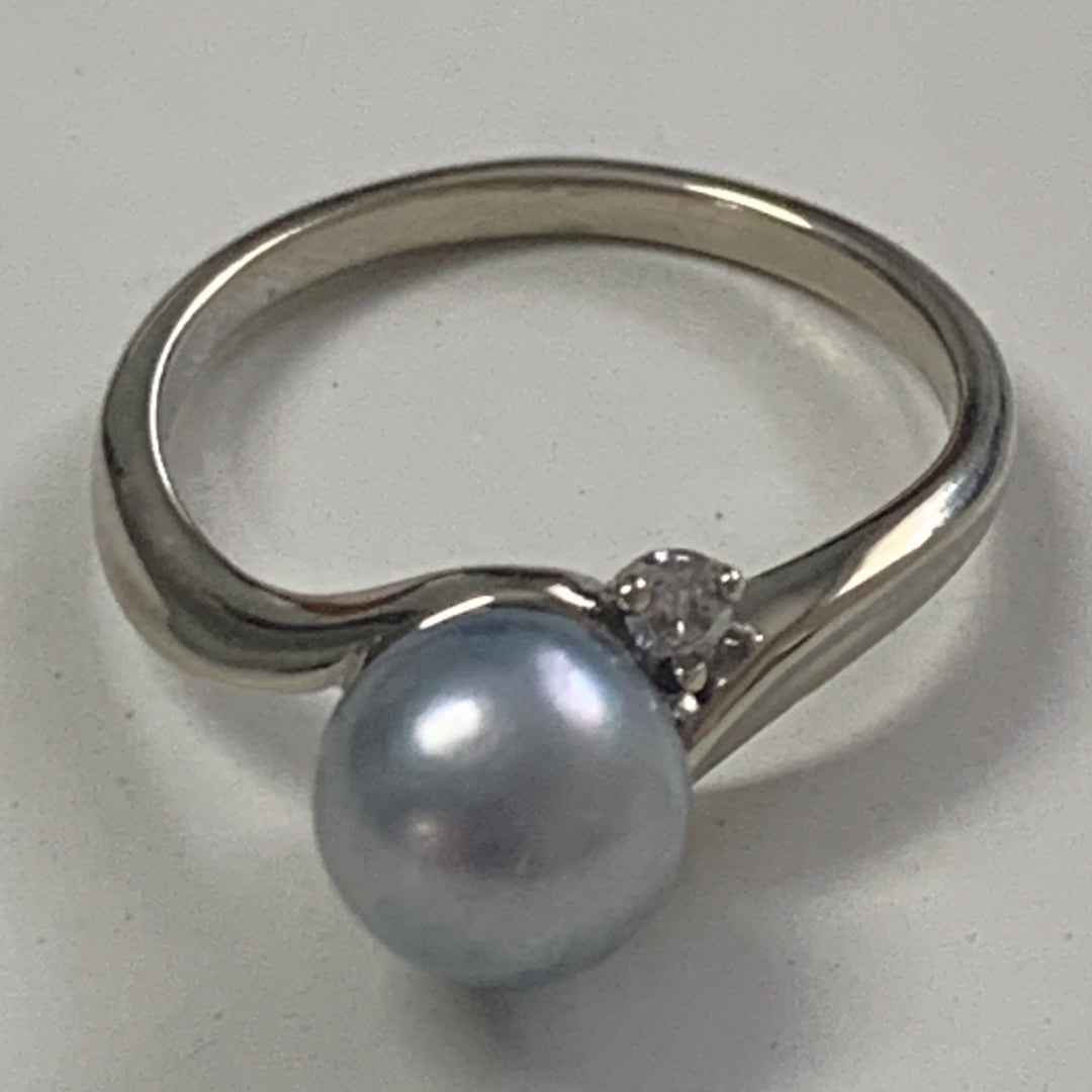 14K WHITE GOLD CUSTOMER ENGAGEMENT RING