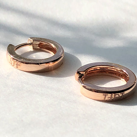 14K ROSE GOLD HUGE HOOP EARRINGS