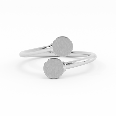 95/5 Platinum Engravable Bypass Ring