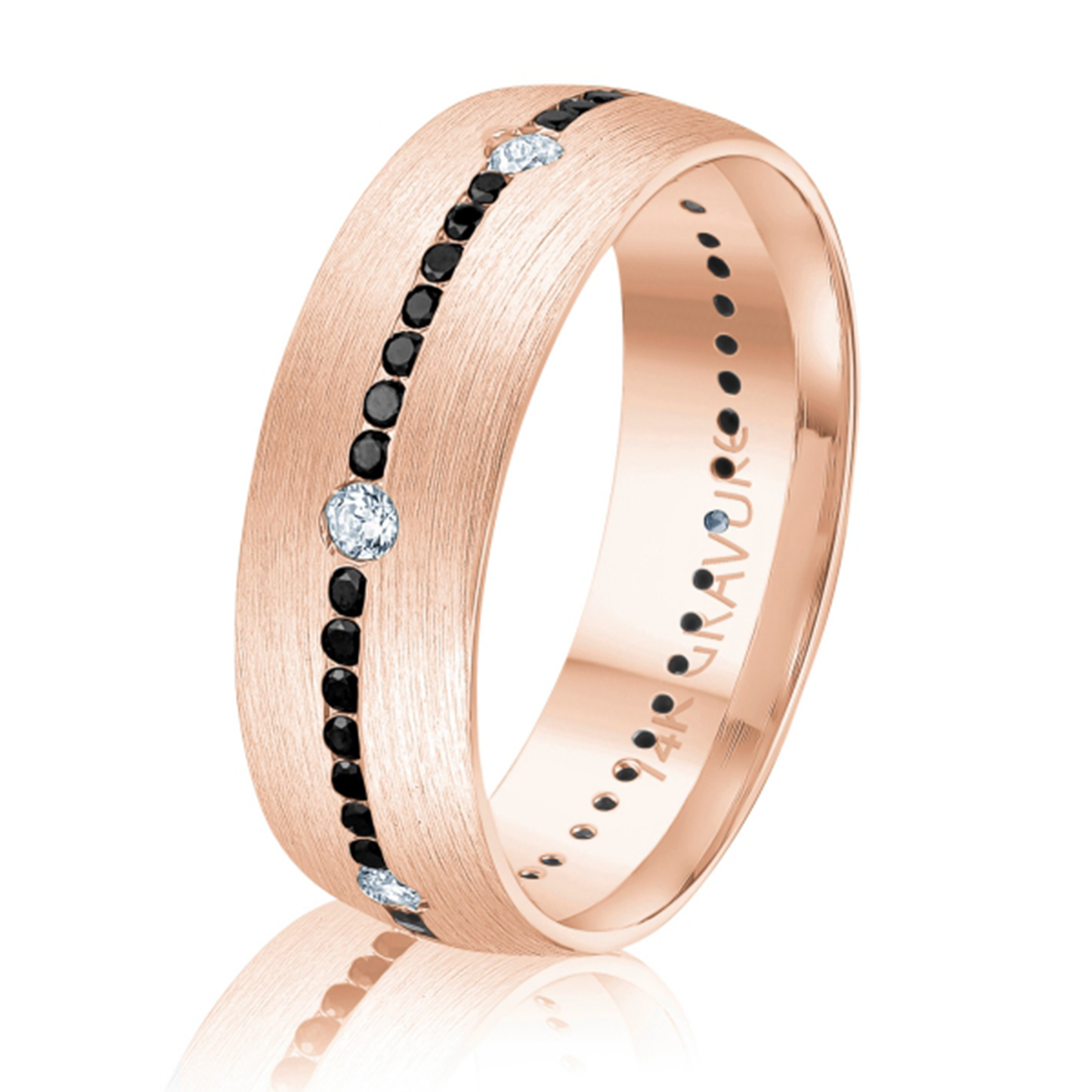 Satin Domed Mixed Stone Ring