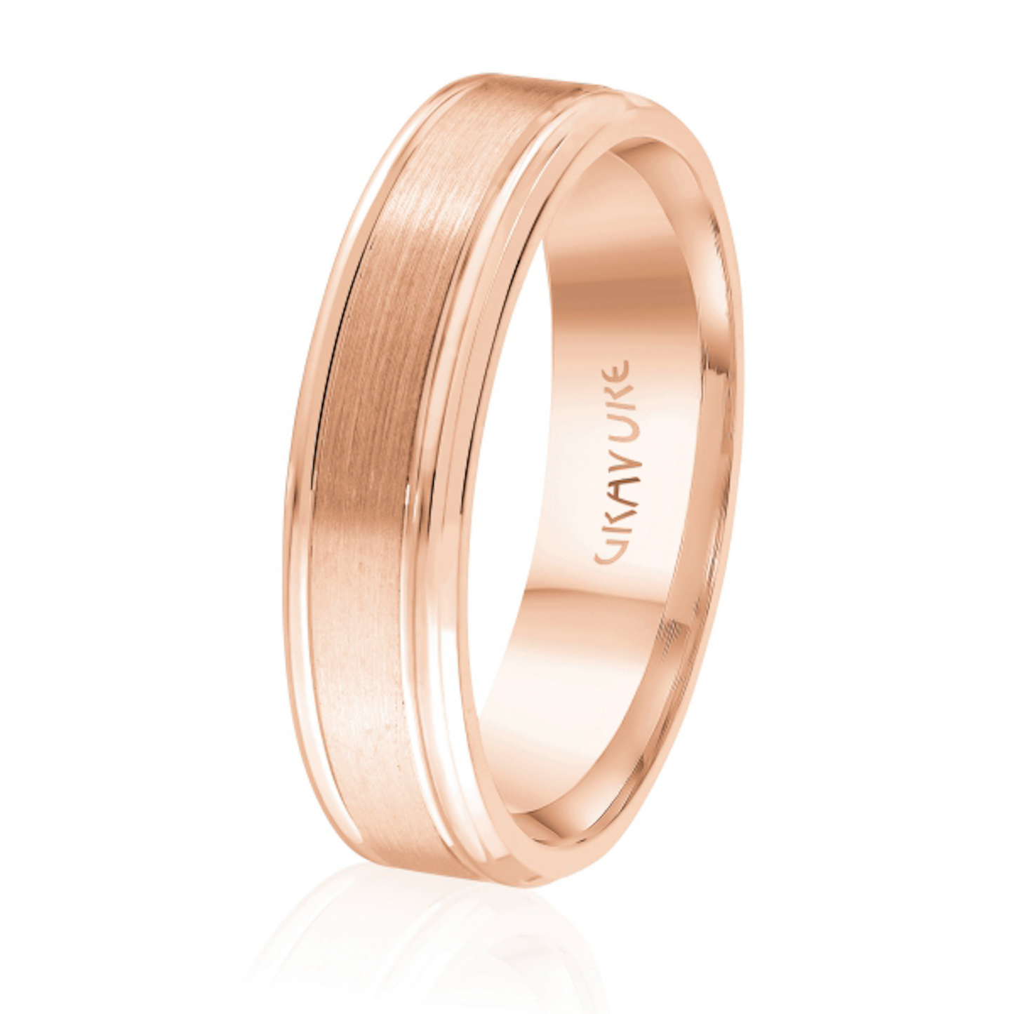 raised satin center with double band