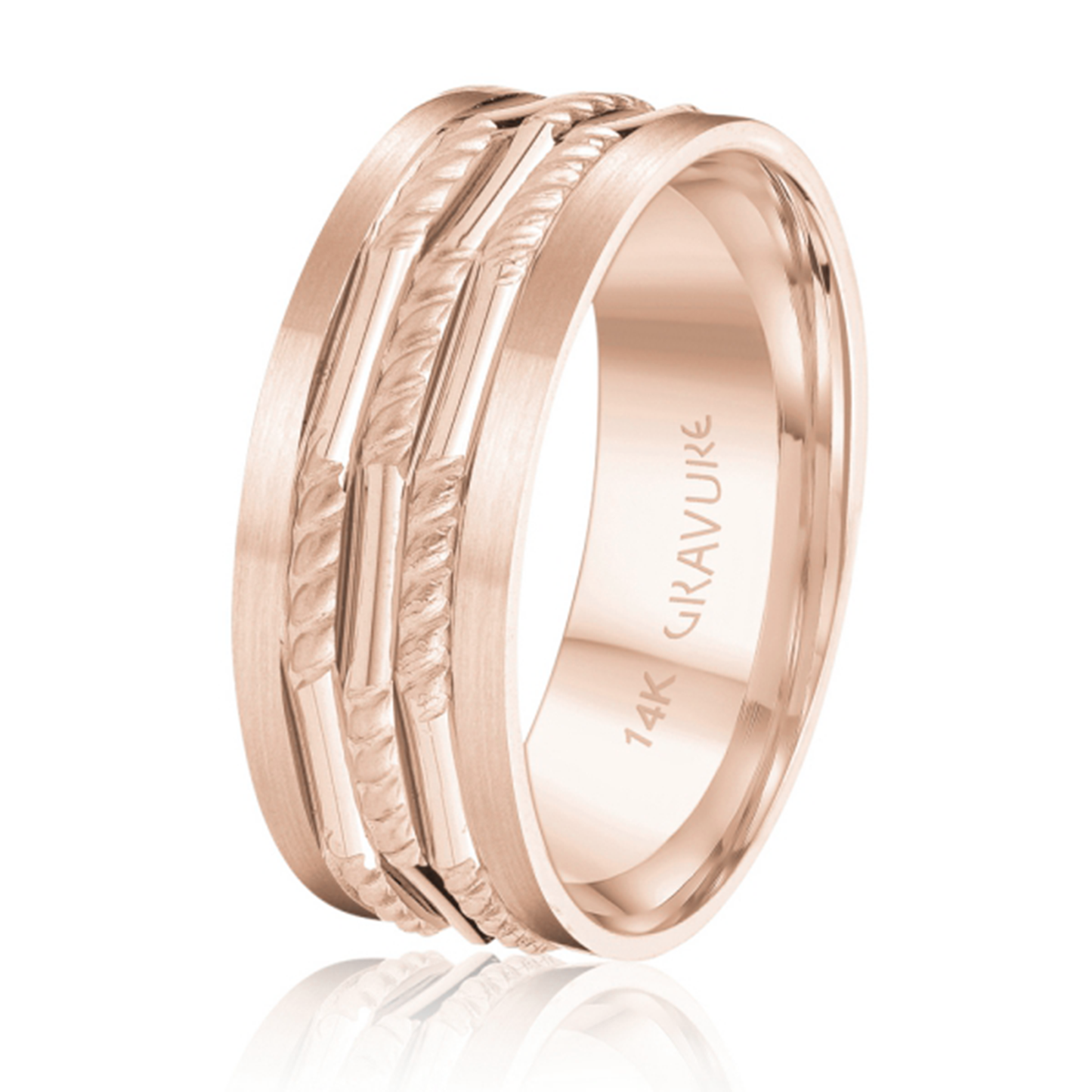 Indented geometric pattern with rope detailing