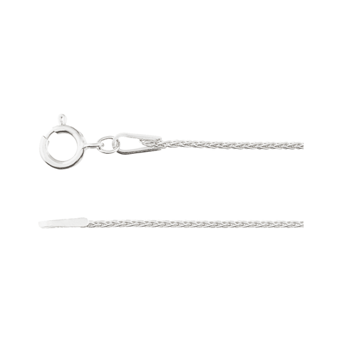 Wheat Chain 1mm with Spring Ring Clasp