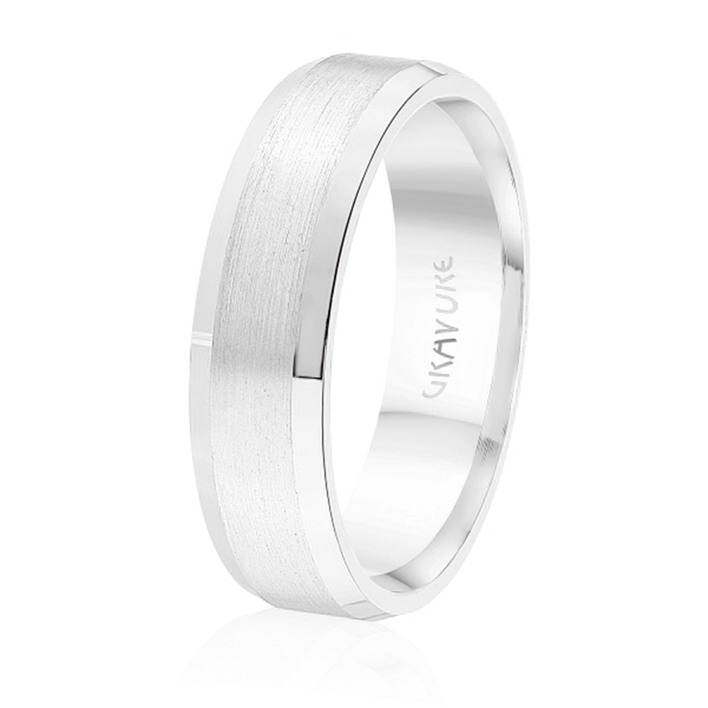 Satin Beveled Edge 6mm Band