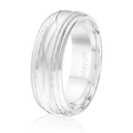 Sand Blast Step Down Wave Pattern 8mm Band