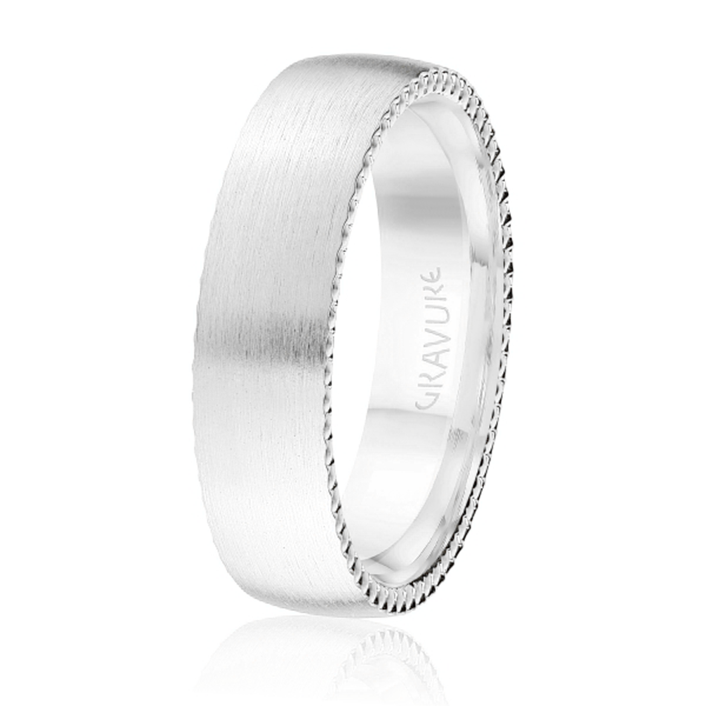 Satin Domed Scalloped Edge 6mm Band