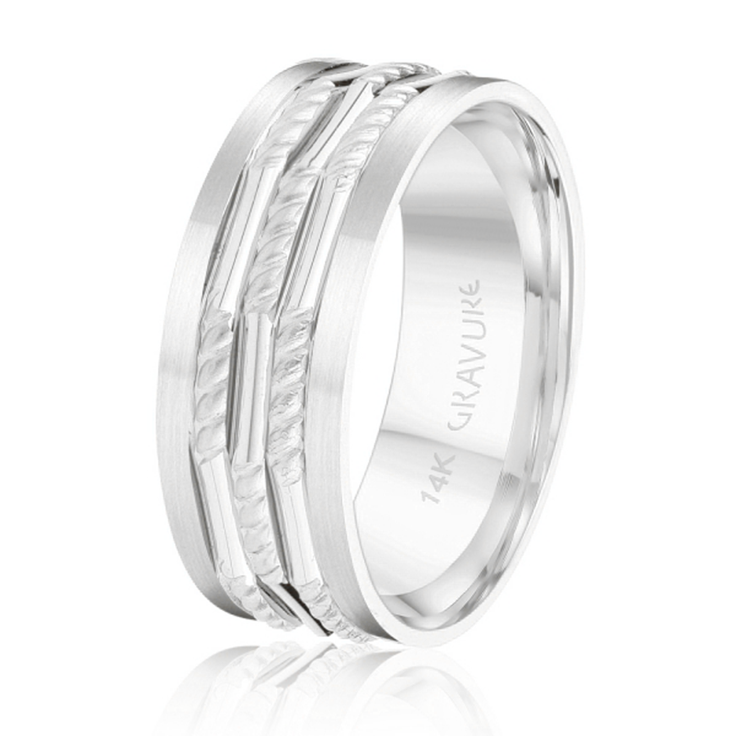 Indented geometric pattern with rope detailing