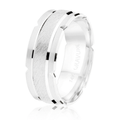 Scratch satin center with triangular edge cutouts