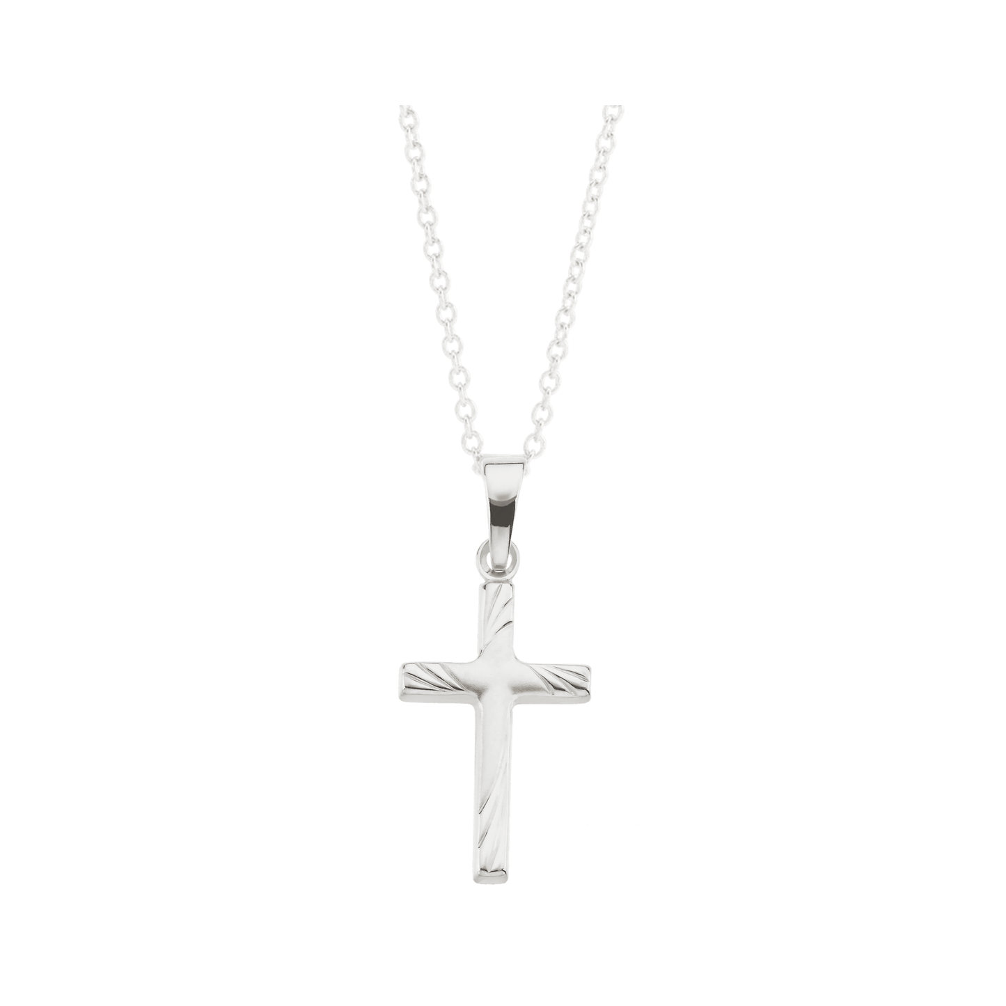 Grooved Cross Necklace
