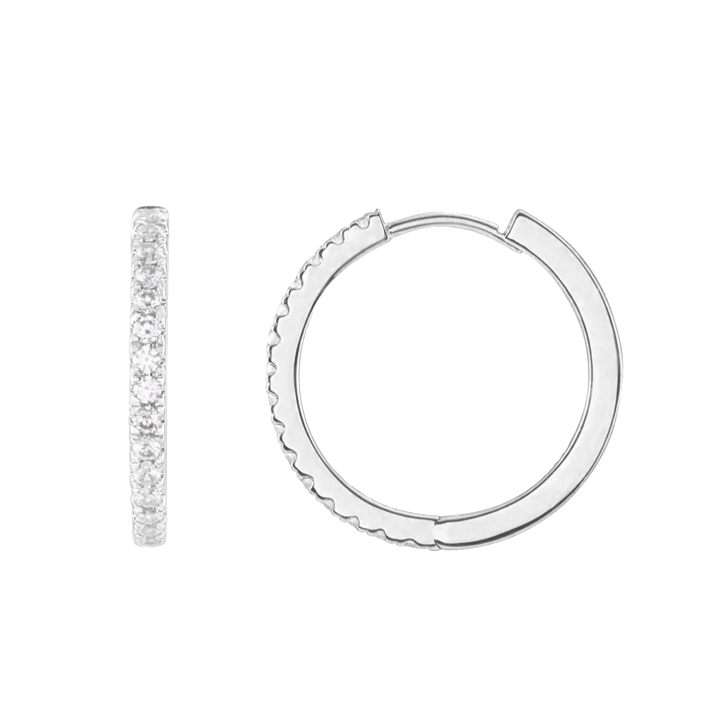 1.7mm Large Huggie Hoop Earrings