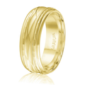 Sand Blast Step Down Wave Pattern 8mm Band