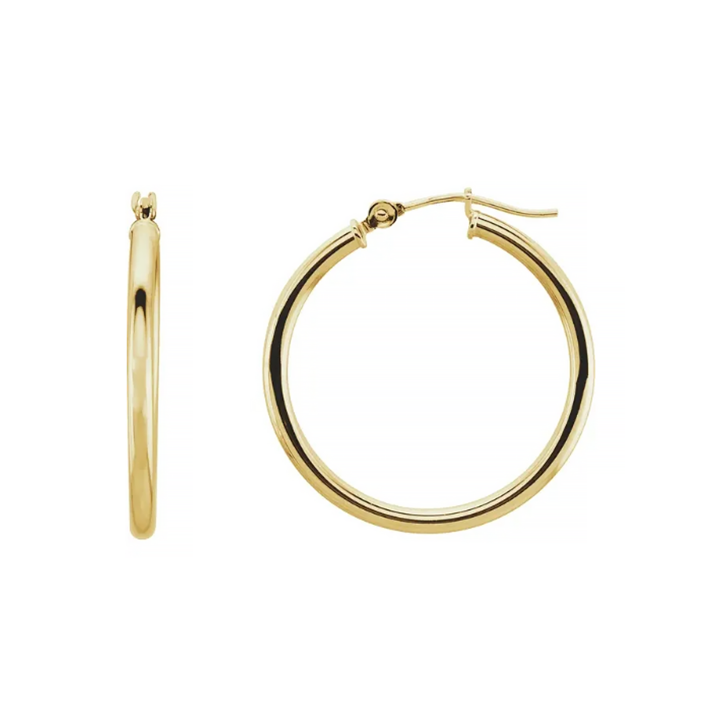 2mm Large Hoop Earrings