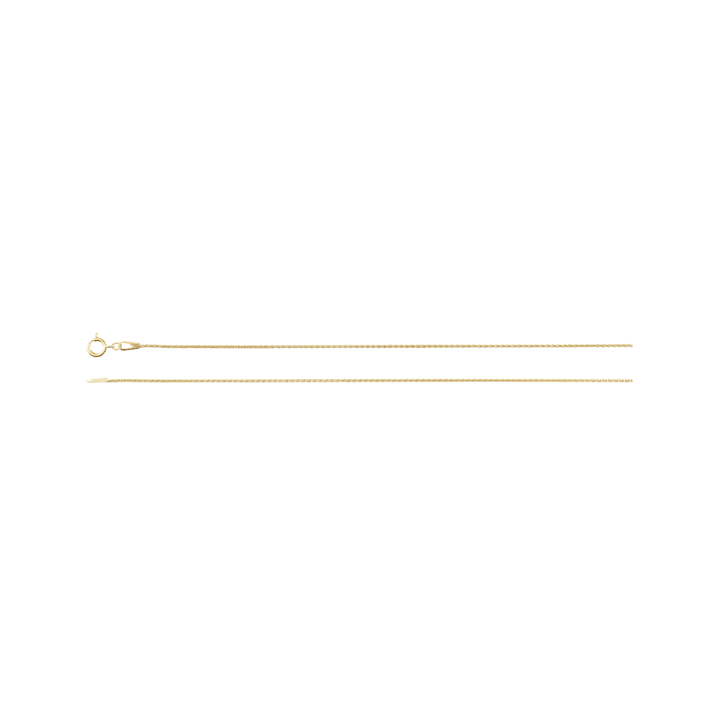 Wheat Chain 1mm with Spring Ring Clasp