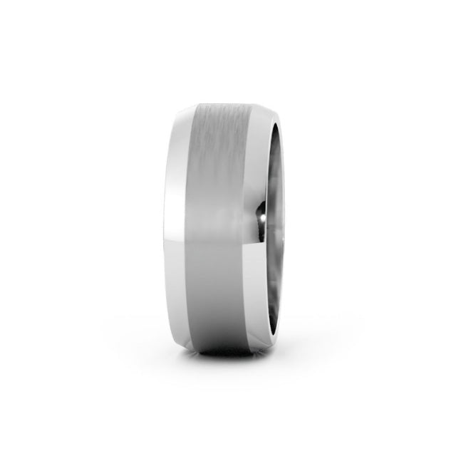 White Cobalt 8mm Wedding Band